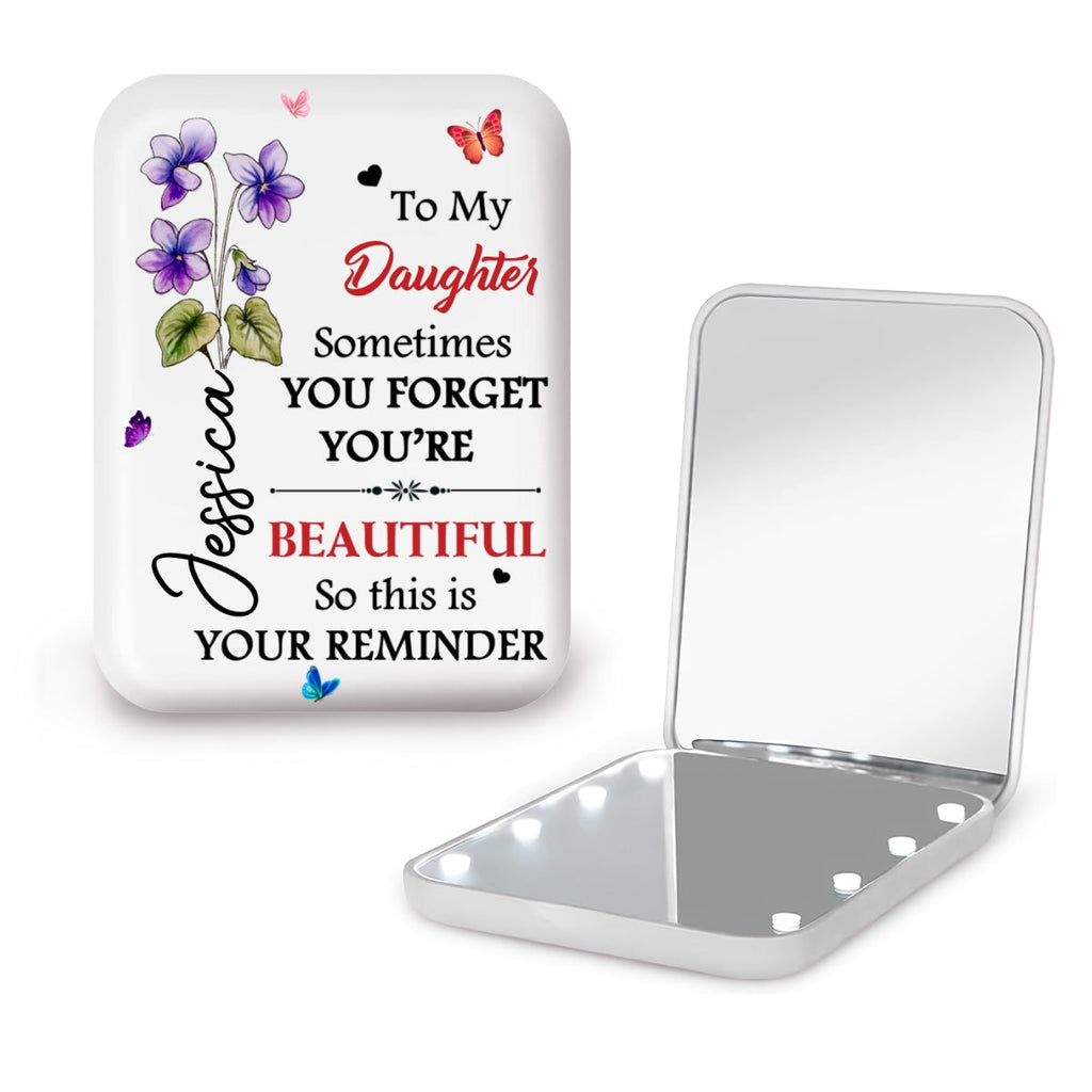 My Daughter Forever - Personalized LED Pocket Mirror