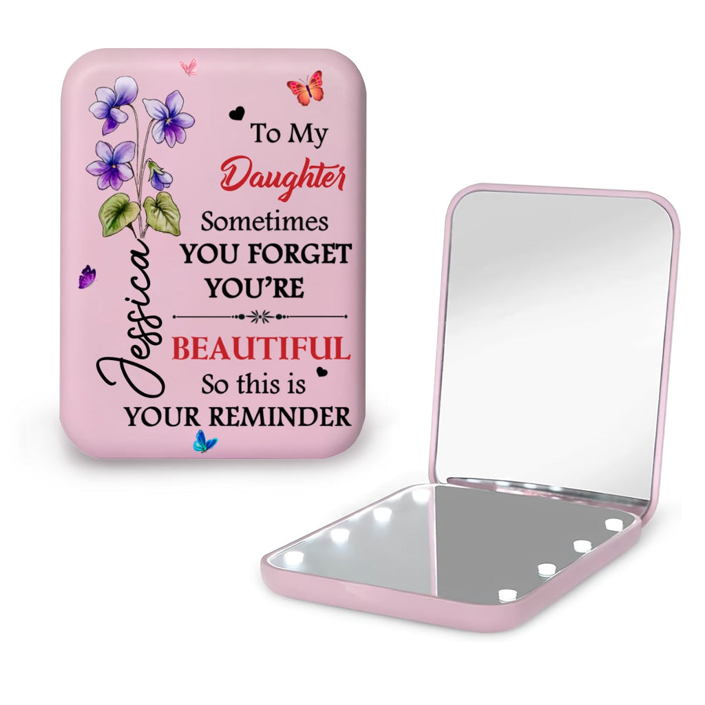My Daughter Forever - Personalized LED Pocket Mirror
