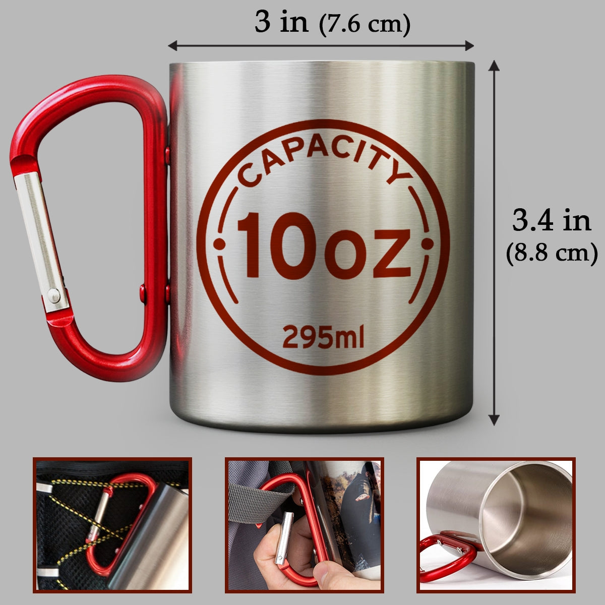Custom Anniversary Keepsake Gifts For Couple • Husband And Wife - Personalized Carabiner Mug