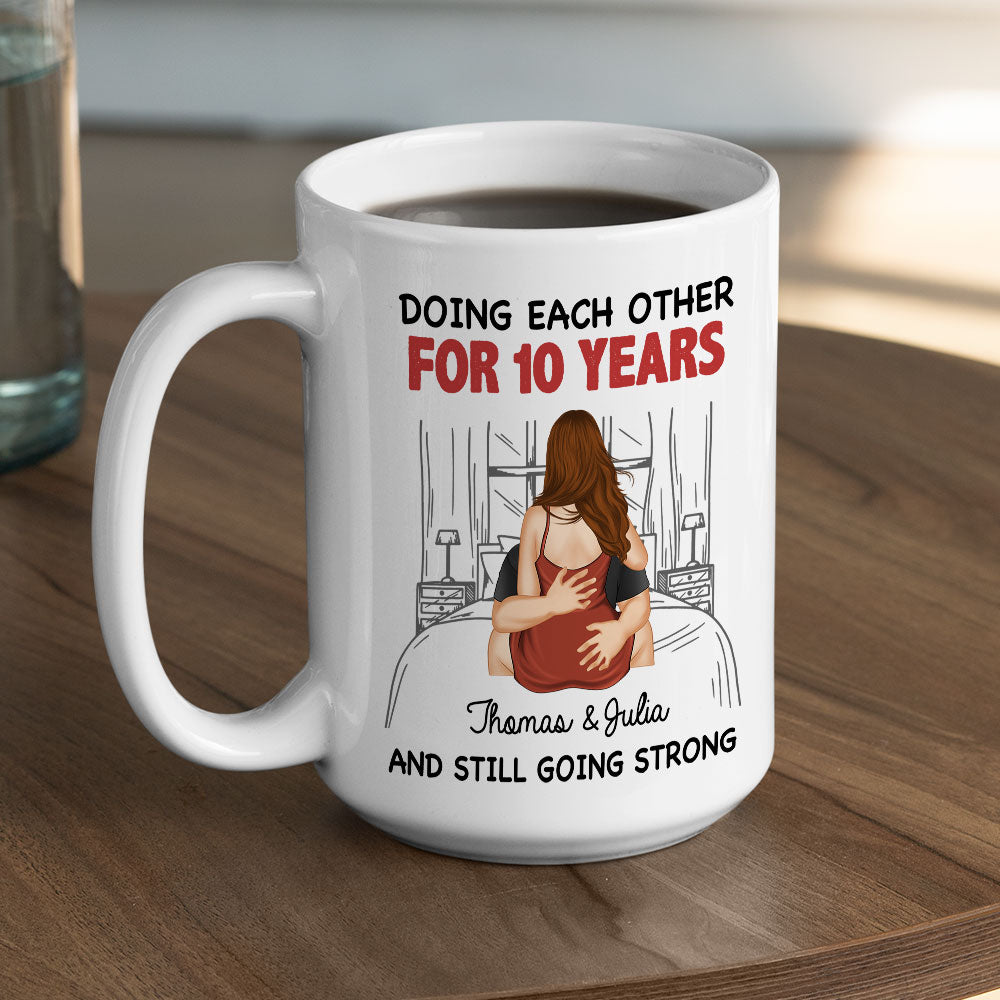 Custom Anniversary Keepsake Gifts For Couple • Doing Each Other For Years - Personalized Coffee Mug