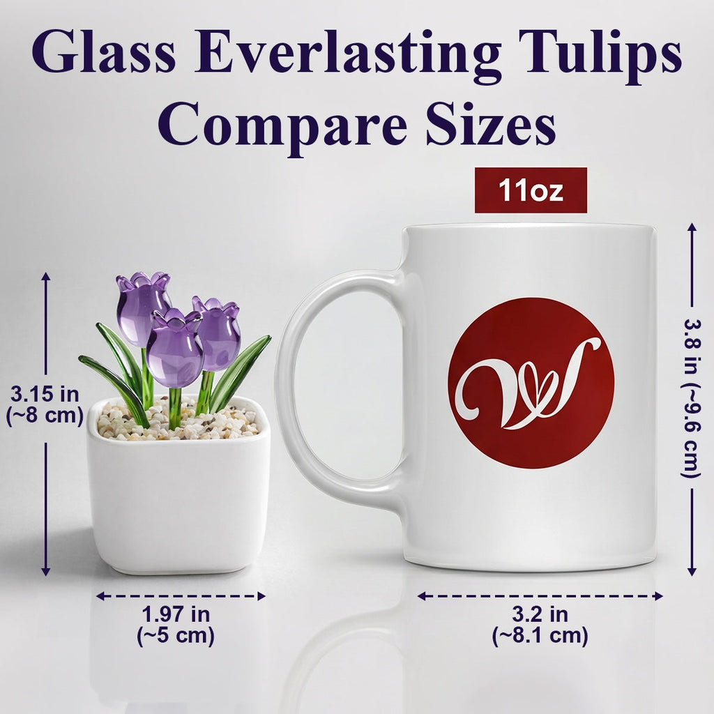 Custom Flower Keepsake, Meaningful Glass Home Decor Gift • Teachers Make Dreams Bloom - Personalized Glass Everlasting Tulips