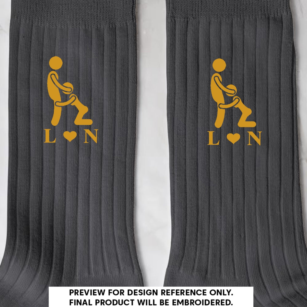 Naughty Couple - Personalized Men Socks