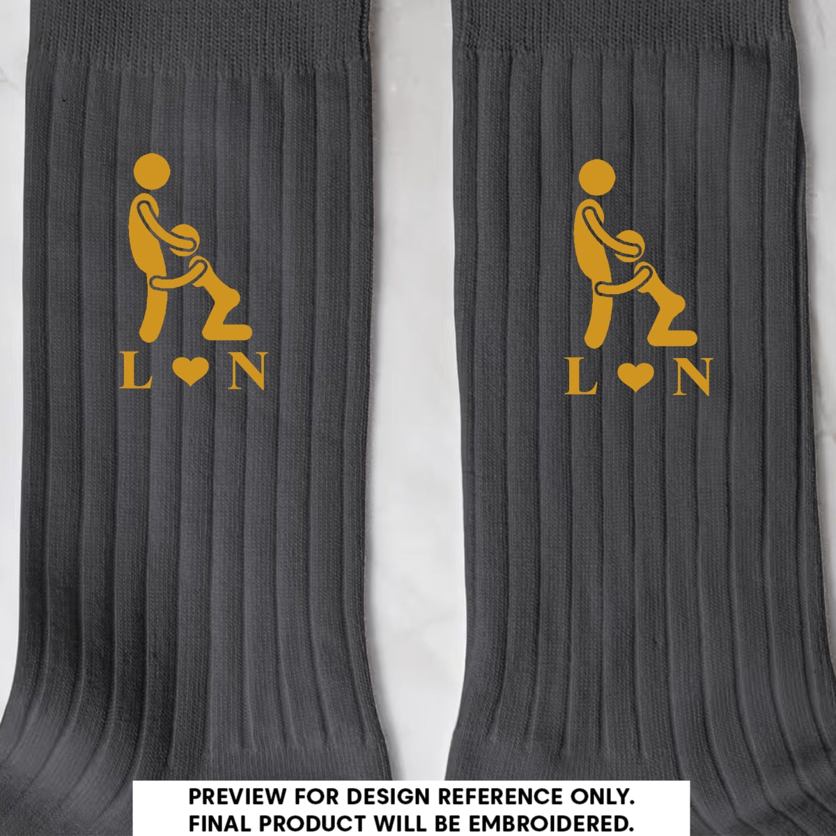 Naughty Couple - Personalized Men Socks