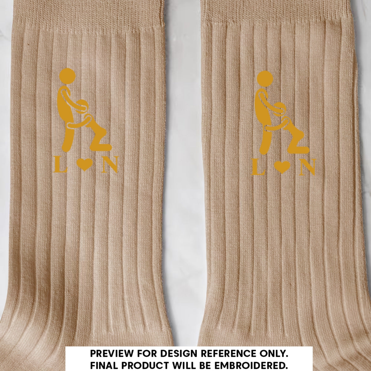 Naughty Couple - Personalized Men Socks