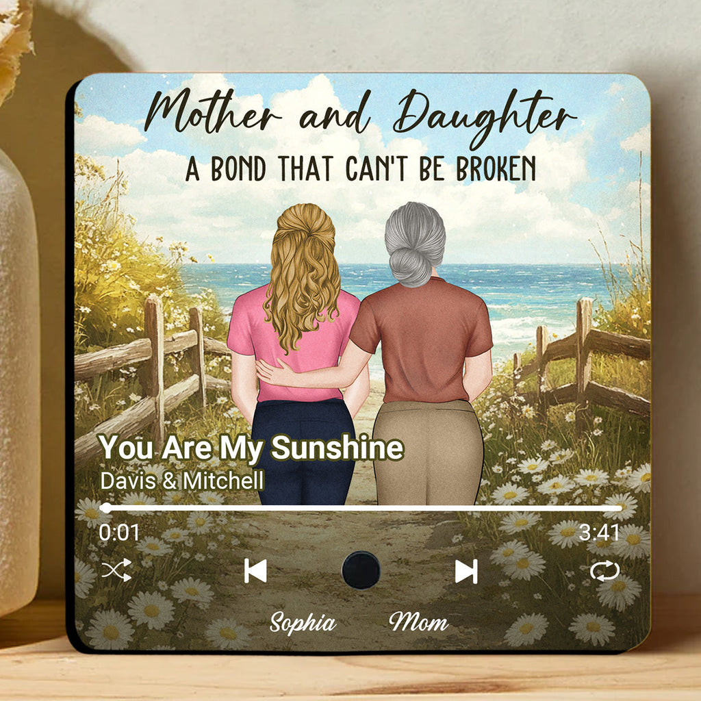 Mother And Daughter - Personalized Music Fridge Magnet