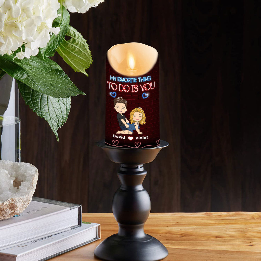 My Favorite Thing - Personalized LED Candle