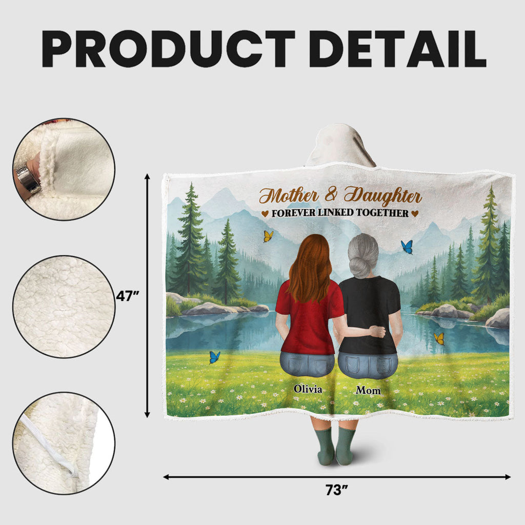 Forever Linked Together - Personalized Hooded Blanket