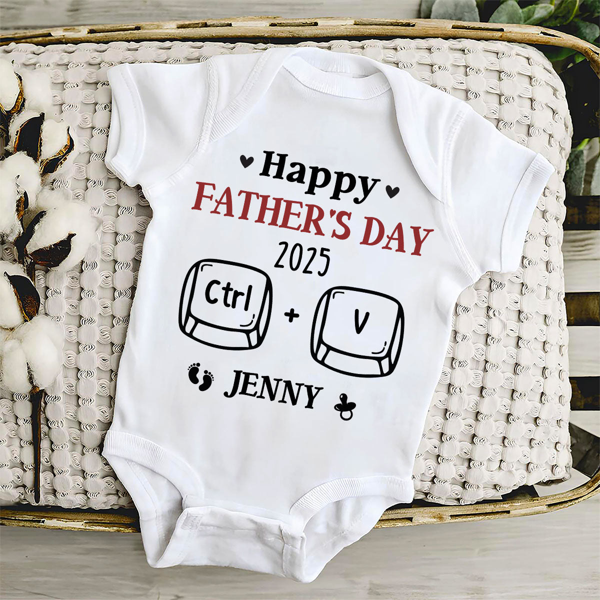 Custom Father's Day, Special Gift for Dad & Grandpa • Father And Baby Matching - Personalized T-shirt And Onesie