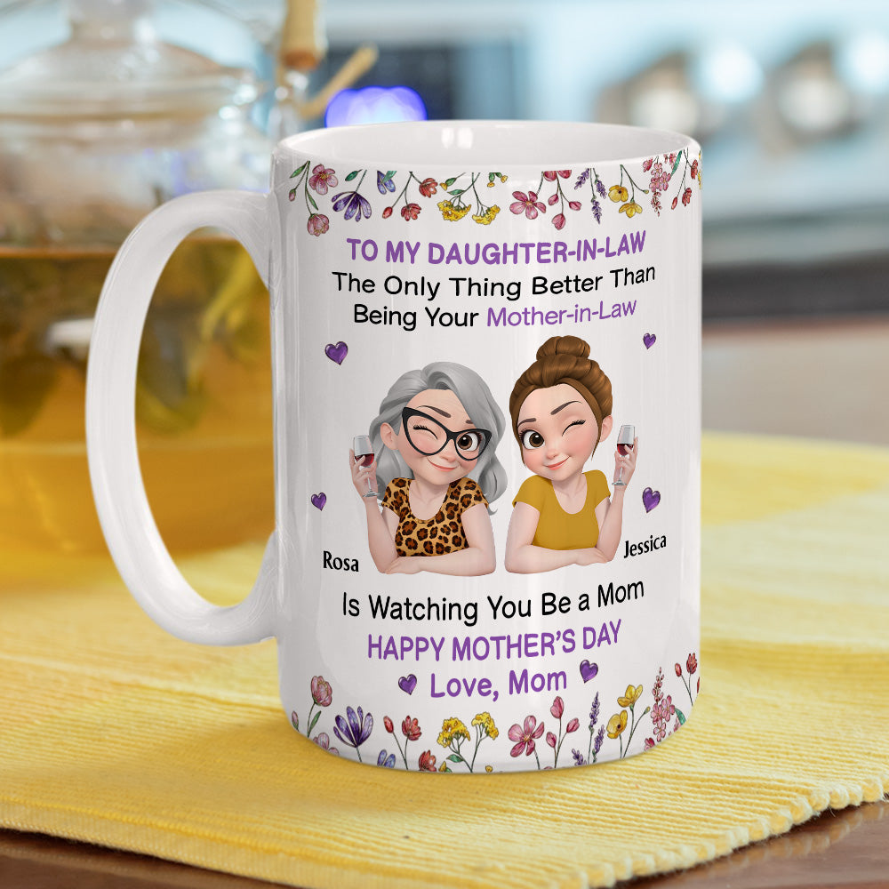Custom Mother's Day Gift for Daughter • So Lucky To Have You - Personalized Coffee Mug