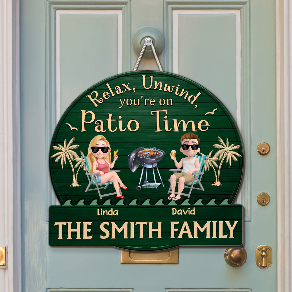 Custom Home & Wall Decor, Birthday & Christmas Gift • Patio Season Is On - Personalized Wood Sign