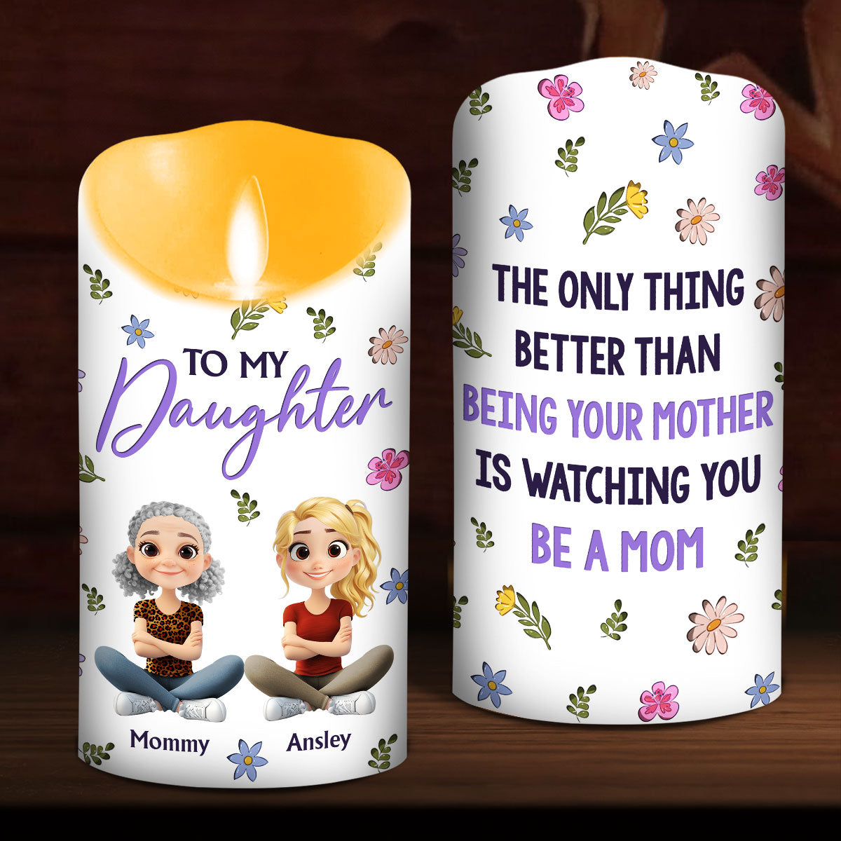 To My Daughter - Personalized LED Candle