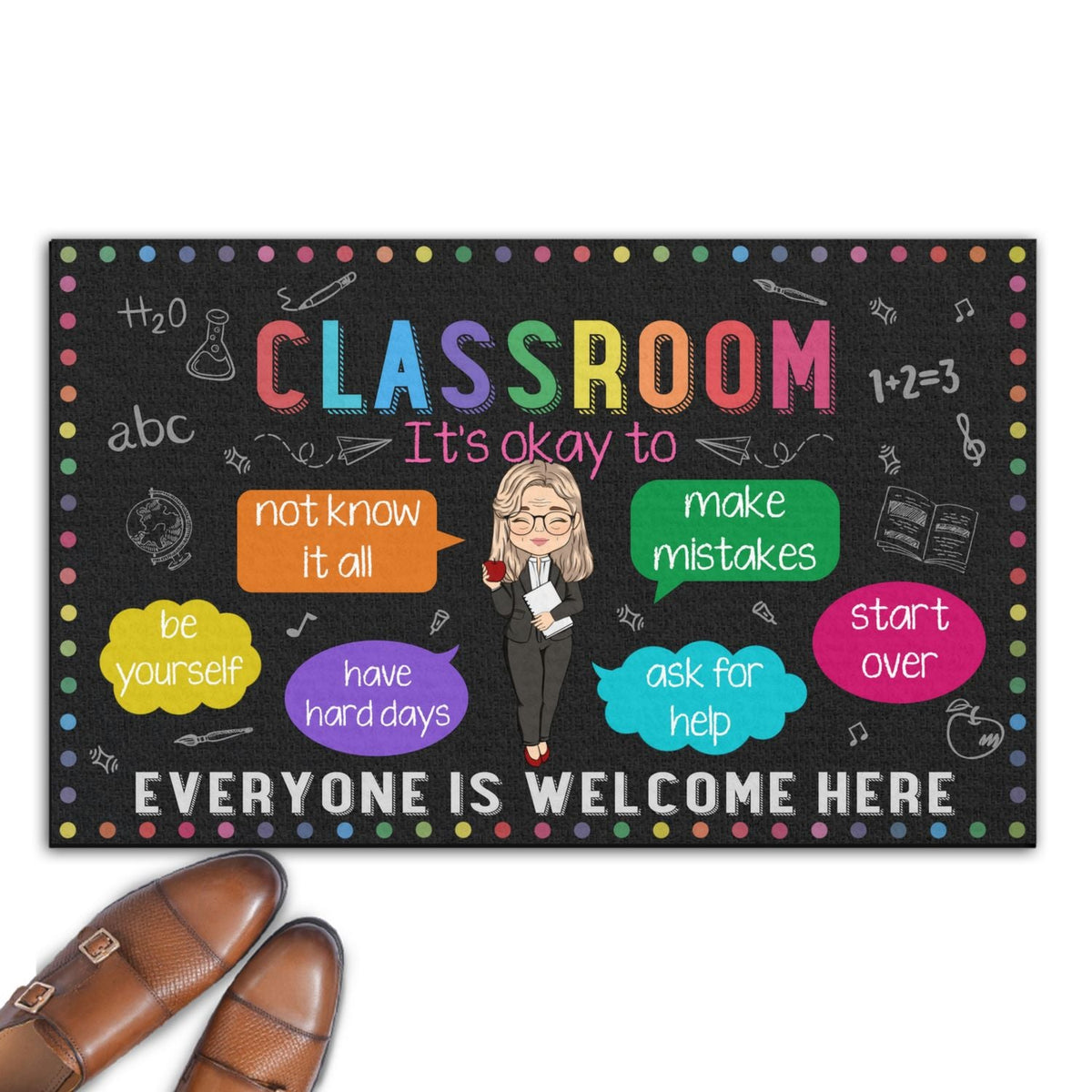 In My Classroom Everything Is Okay - Personalized Doormat