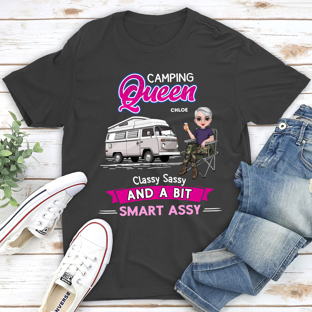 Custom Christmas & Birthday Keepsake Gift • Camping Queen - Personalized Unisex T-shirt