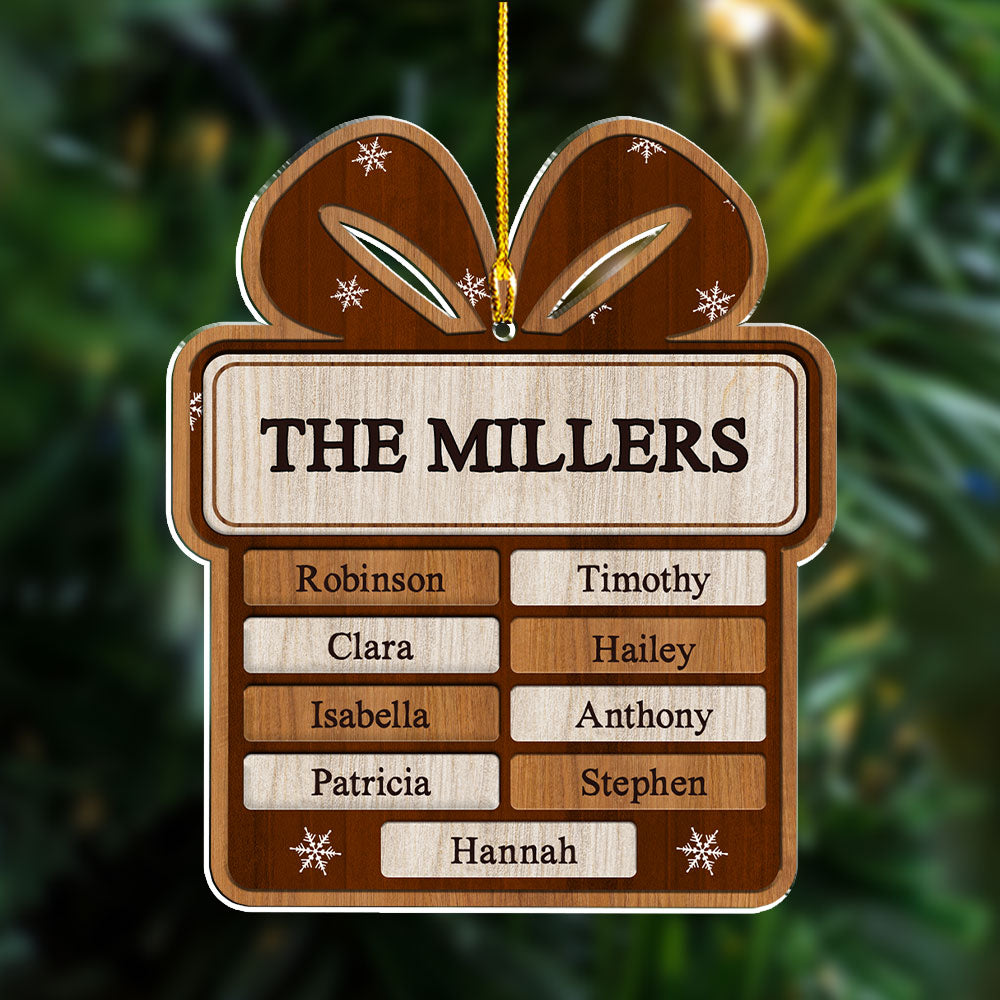 Custom Family Ornament, Christmas Gift for Family Members •  Family Present - Personalized Acrylic Ornament