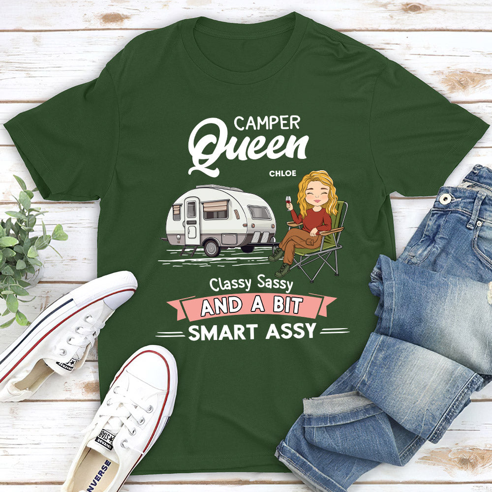 Custom Christmas & Birthday Keepsake Gift • Camper Queen - Personalized Unisex T-shirt