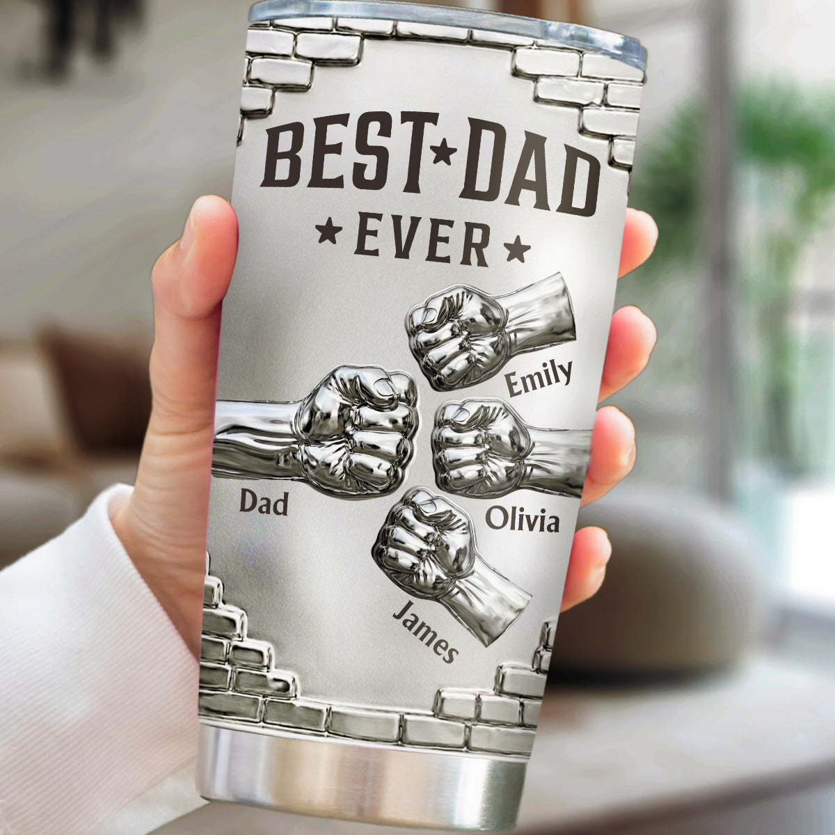 Custom Father's Day Birthday Gifts For Dad • Legendary Dad - Personalized 3D Effect Tumbler