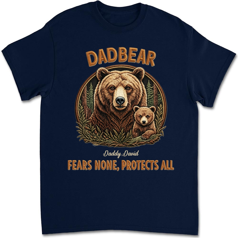 Custom Father's Day, Special Gift for Dad & Grandpa • Protected By Papa Bear - Personalized Shirt