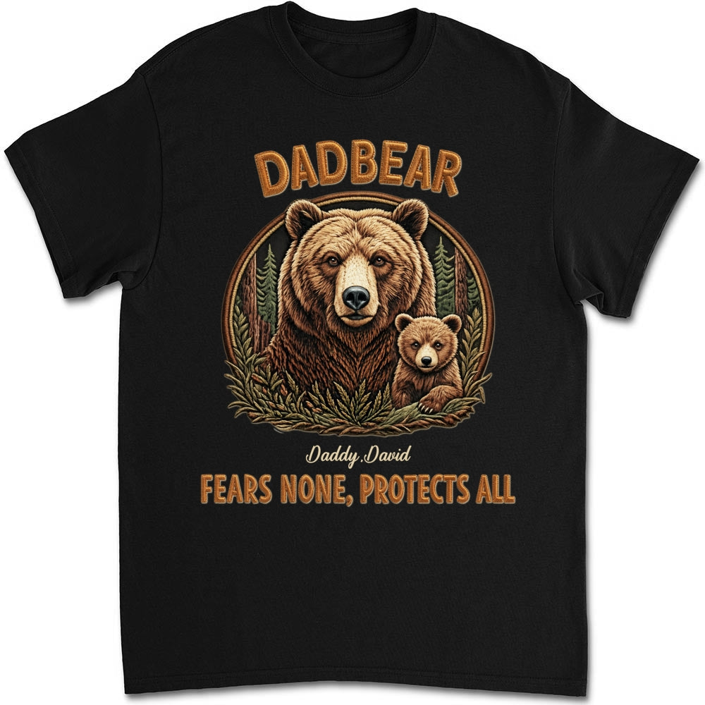 Custom Father's Day, Special Gift for Dad & Grandpa • Protected By Papa Bear - Personalized Shirt