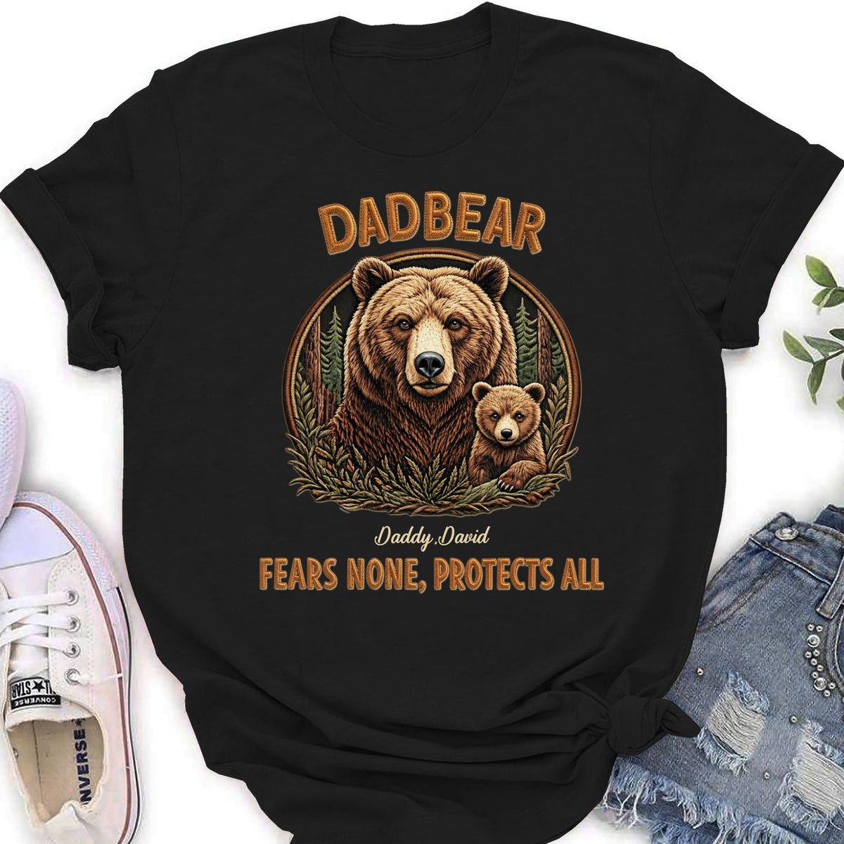 Custom Father's Day, Special Gift for Dad & Grandpa • Protected By Papa Bear - Personalized Shirt