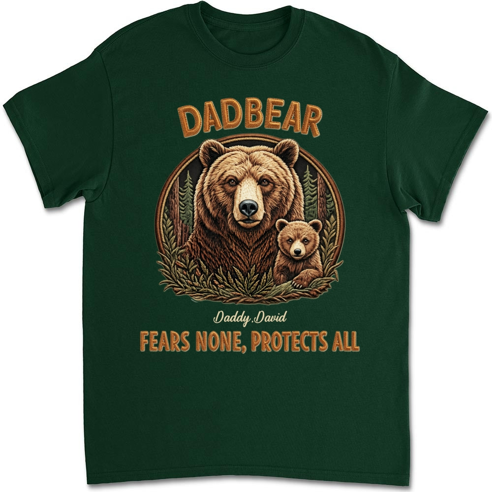 Custom Father's Day, Special Gift for Dad & Grandpa • Protected By Papa Bear - Personalized Shirt