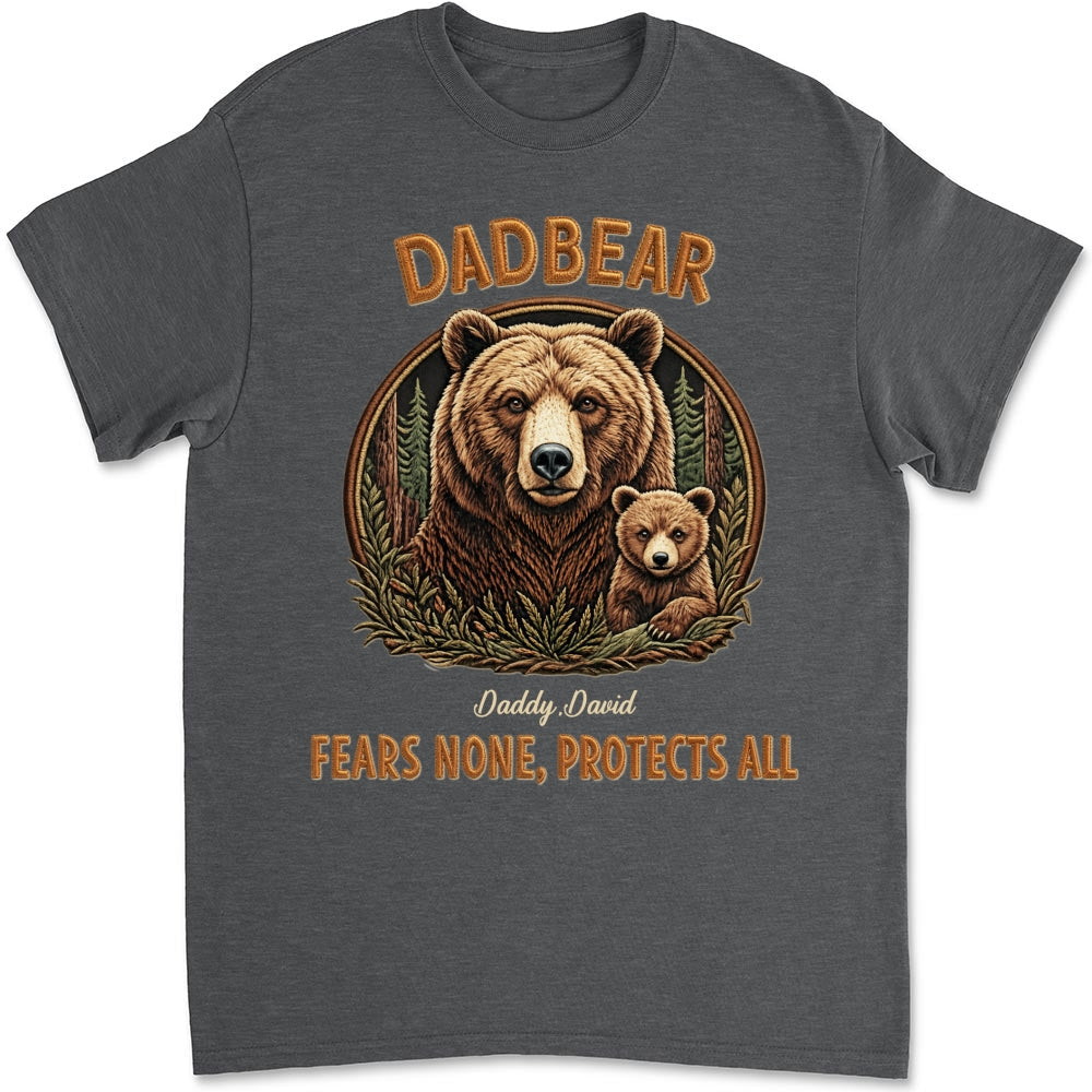 Custom Father's Day, Special Gift for Dad & Grandpa • Protected By Papa Bear - Personalized Shirt