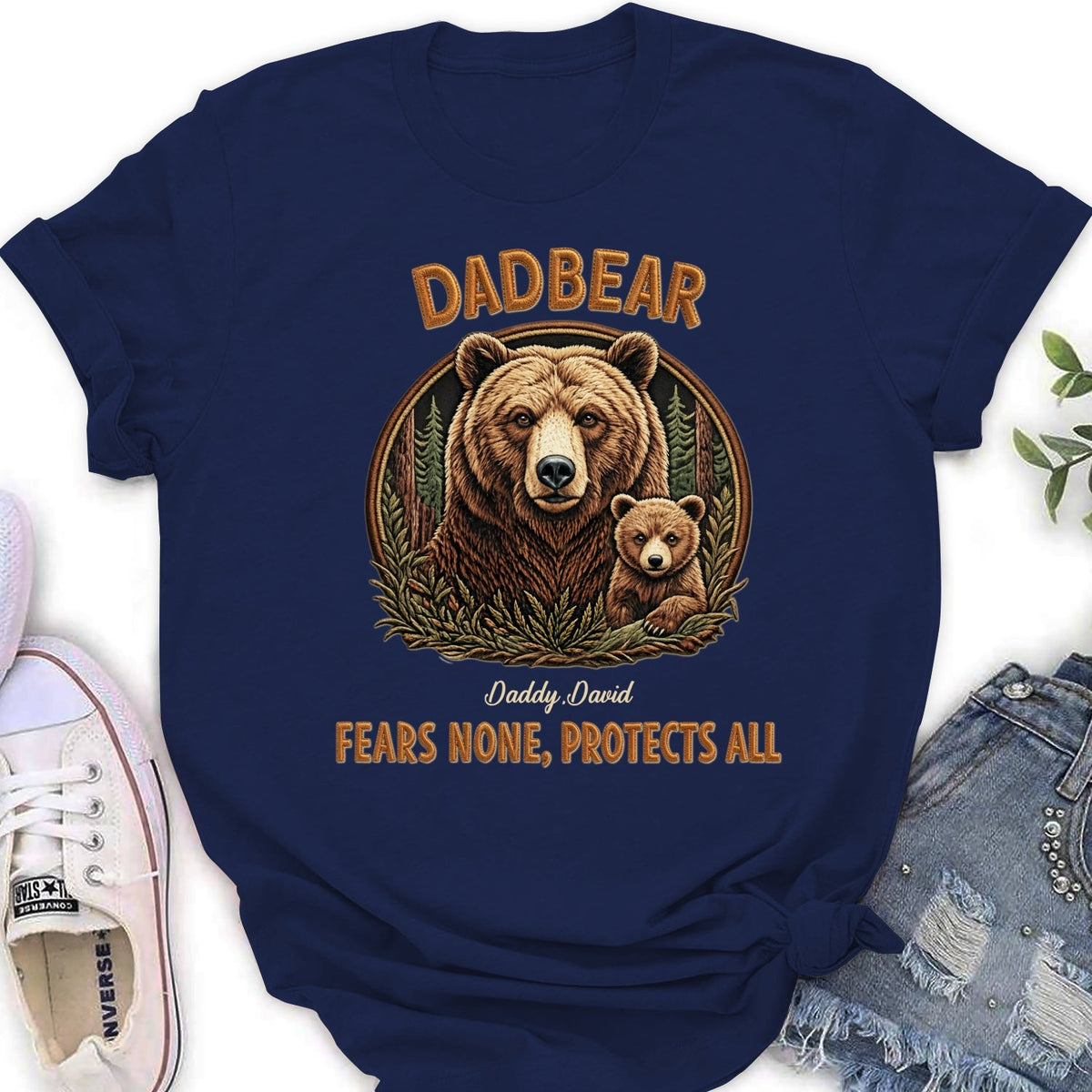 Custom Father's Day, Special Gift for Dad & Grandpa • Protected By Papa Bear - Personalized Shirt