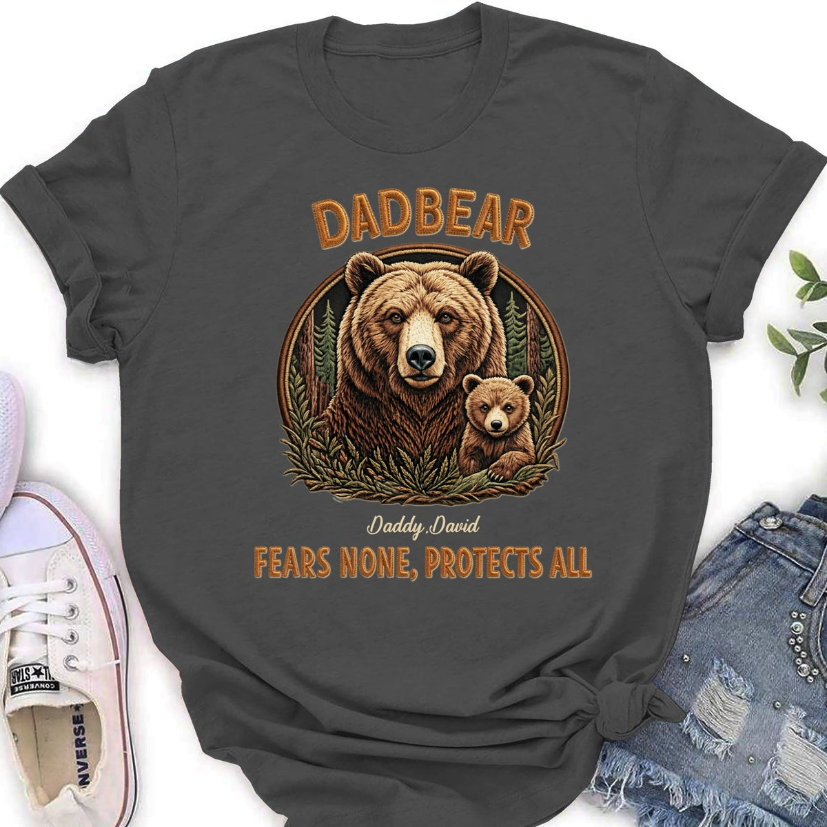 Custom Father's Day, Special Gift for Dad & Grandpa • Protected By Papa Bear - Personalized Shirt