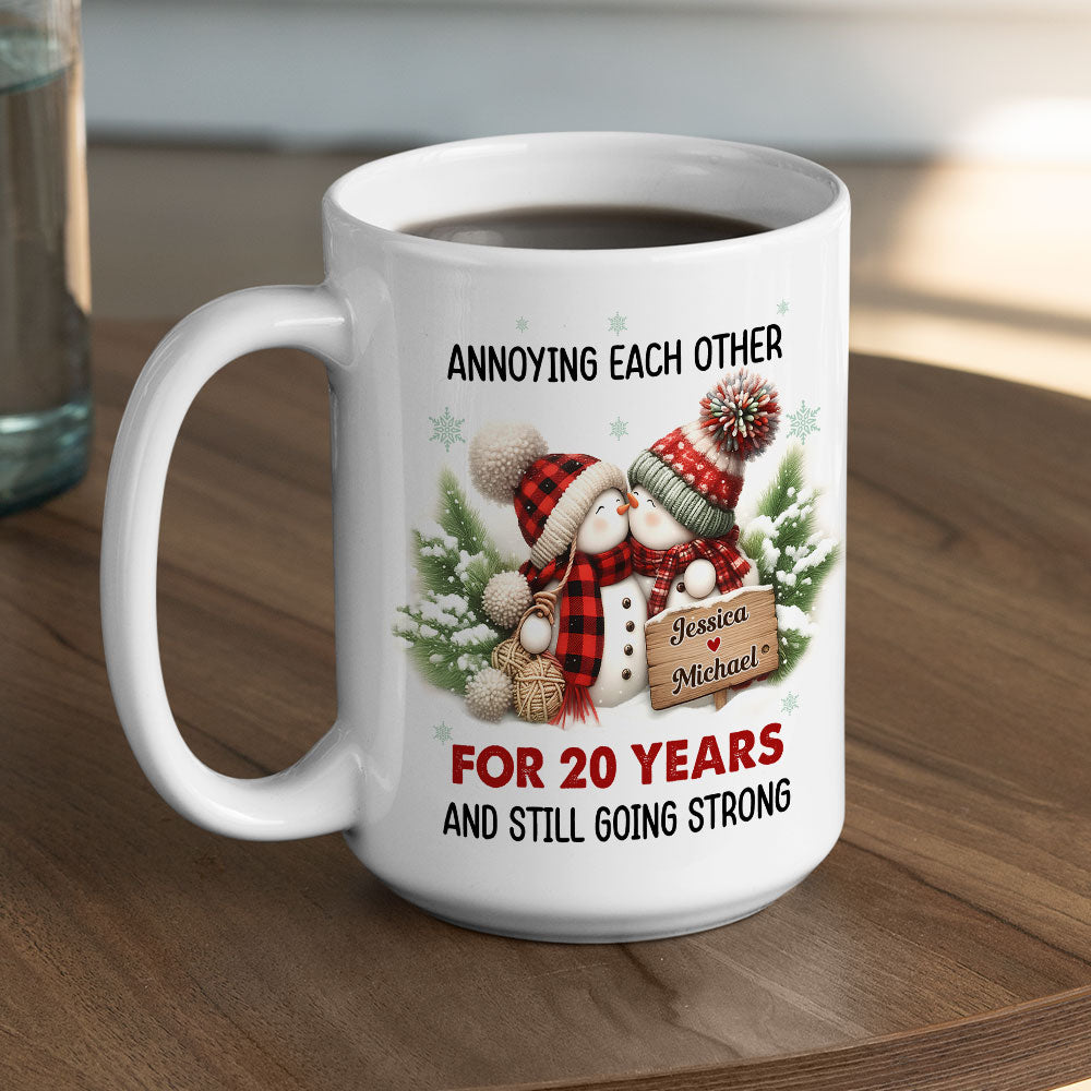 Custom Anniversary Keepsake Gifts For Couple • Merry And Bright Together - Personalized Coffee Mug