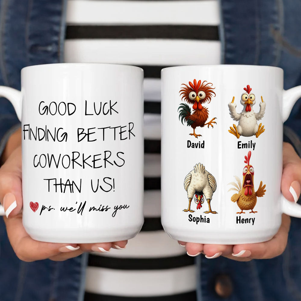 Custom Coworker, Christmas & Birthday Team Appreciation Gift • You Will Miss Us - Personalized Coffee Mug