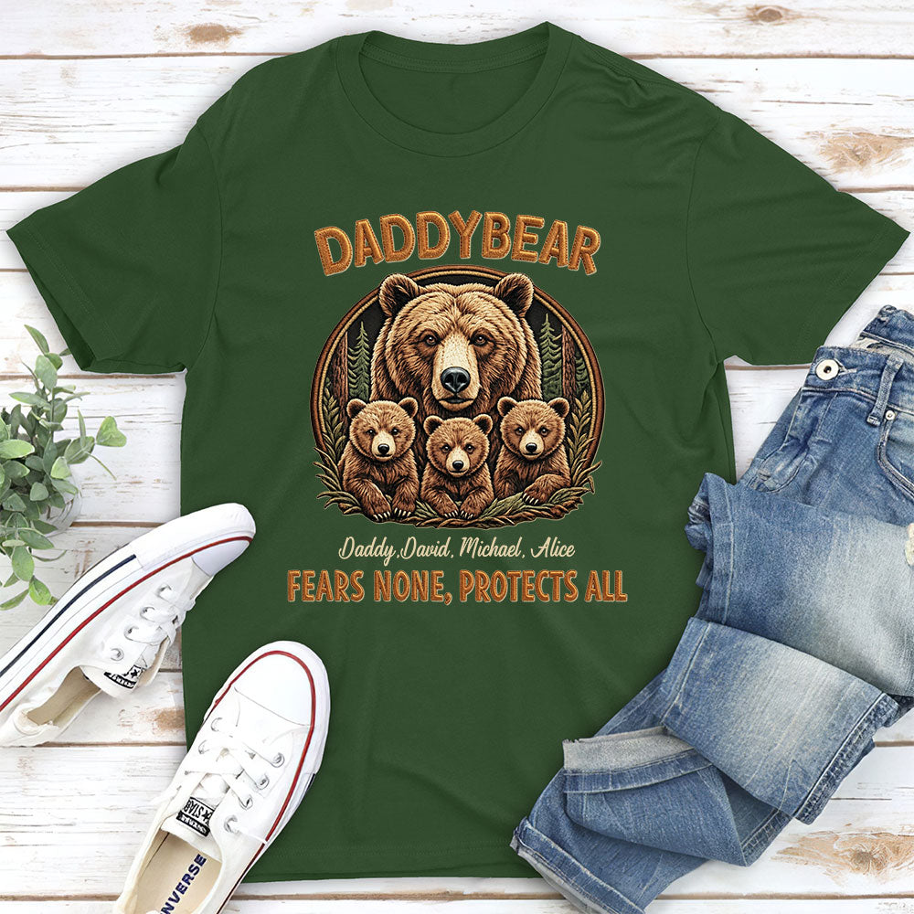 Custom Father's Day, Special Gift for Dad & Grandpa • Protected By Papa Bear - Personalized Shirt