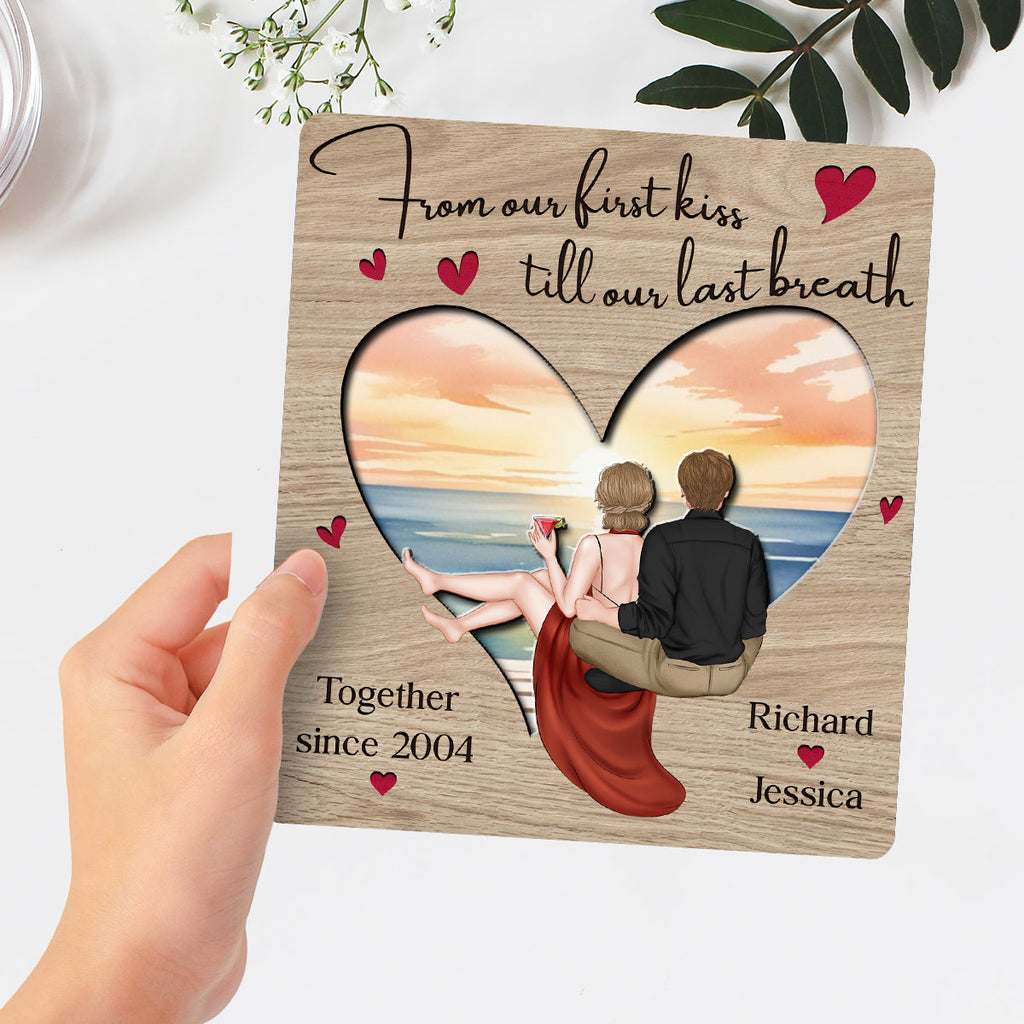 Custom Couple's Decor, Anniversary & Wedding Gift • You And Me Till The End - Personalized Wooden Plaque