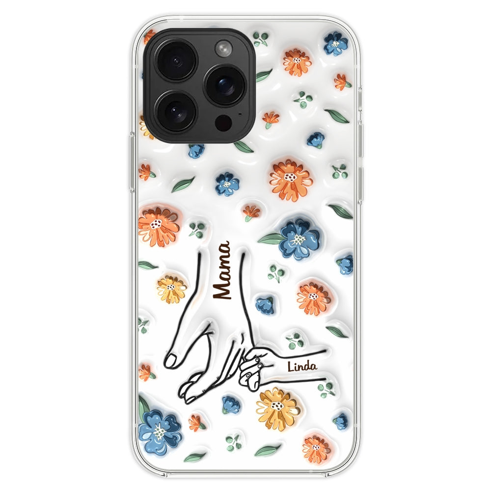 Mom Hold My Heart - Personalized 3D Inflated Effect Phone Case