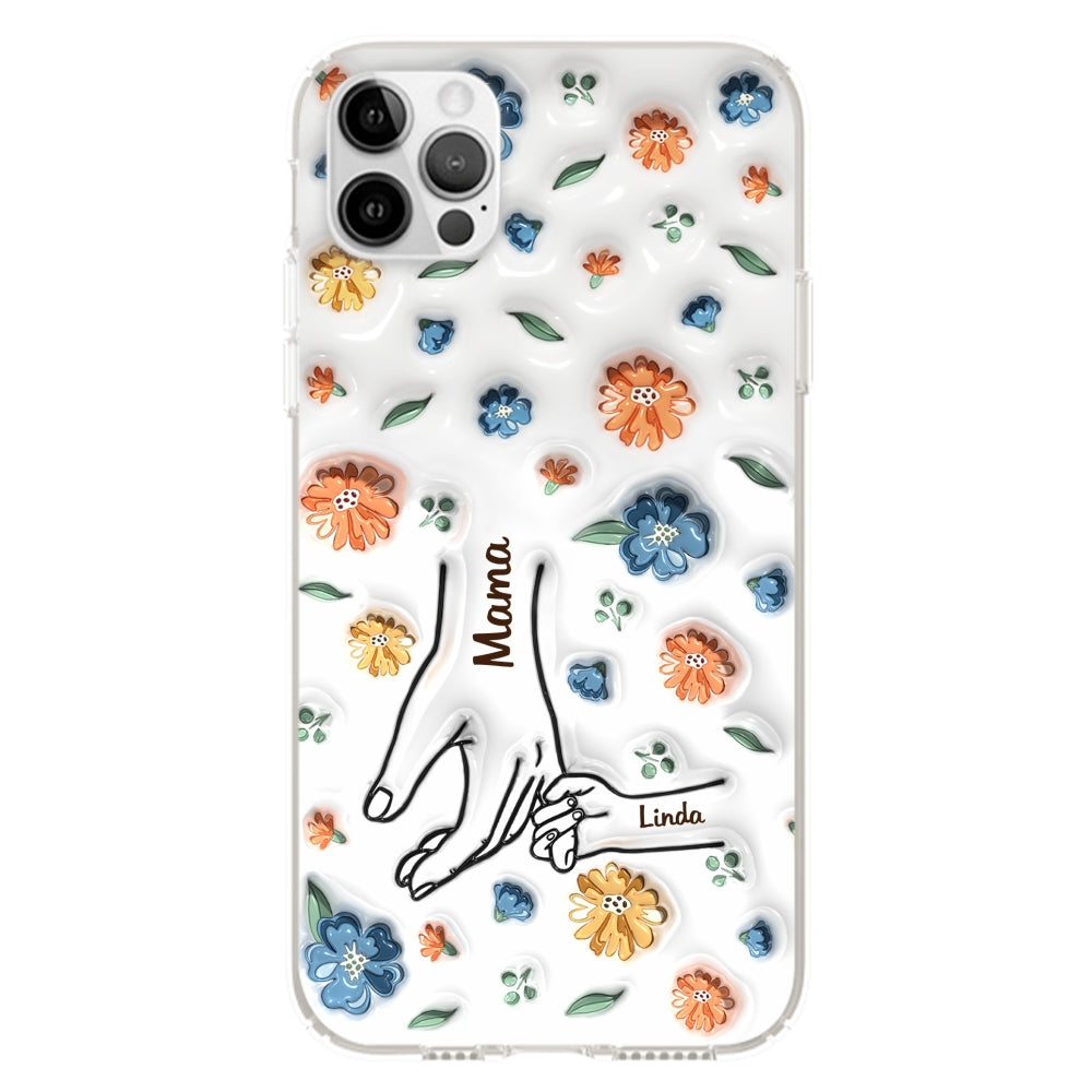Mom Hold My Heart - Personalized 3D Inflated Effect Phone Case