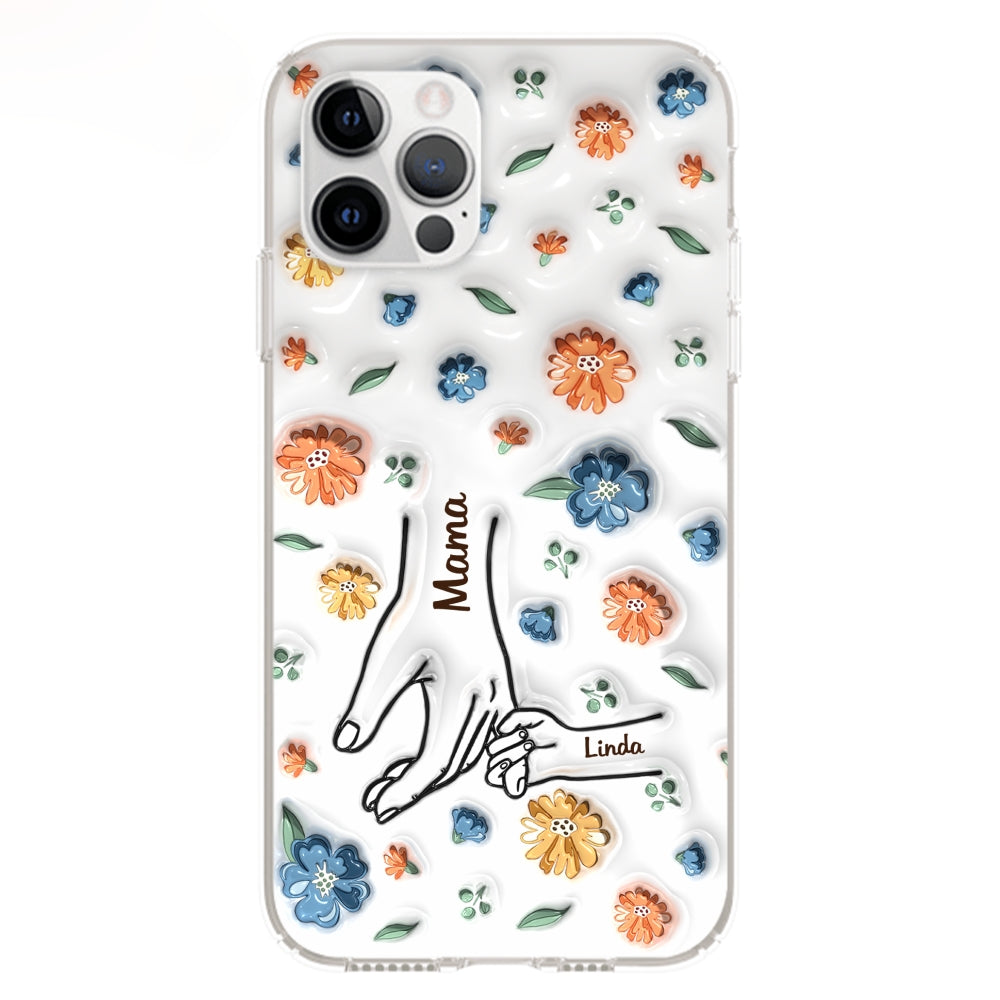 Mom Hold My Heart - Personalized 3D Inflated Effect Phone Case