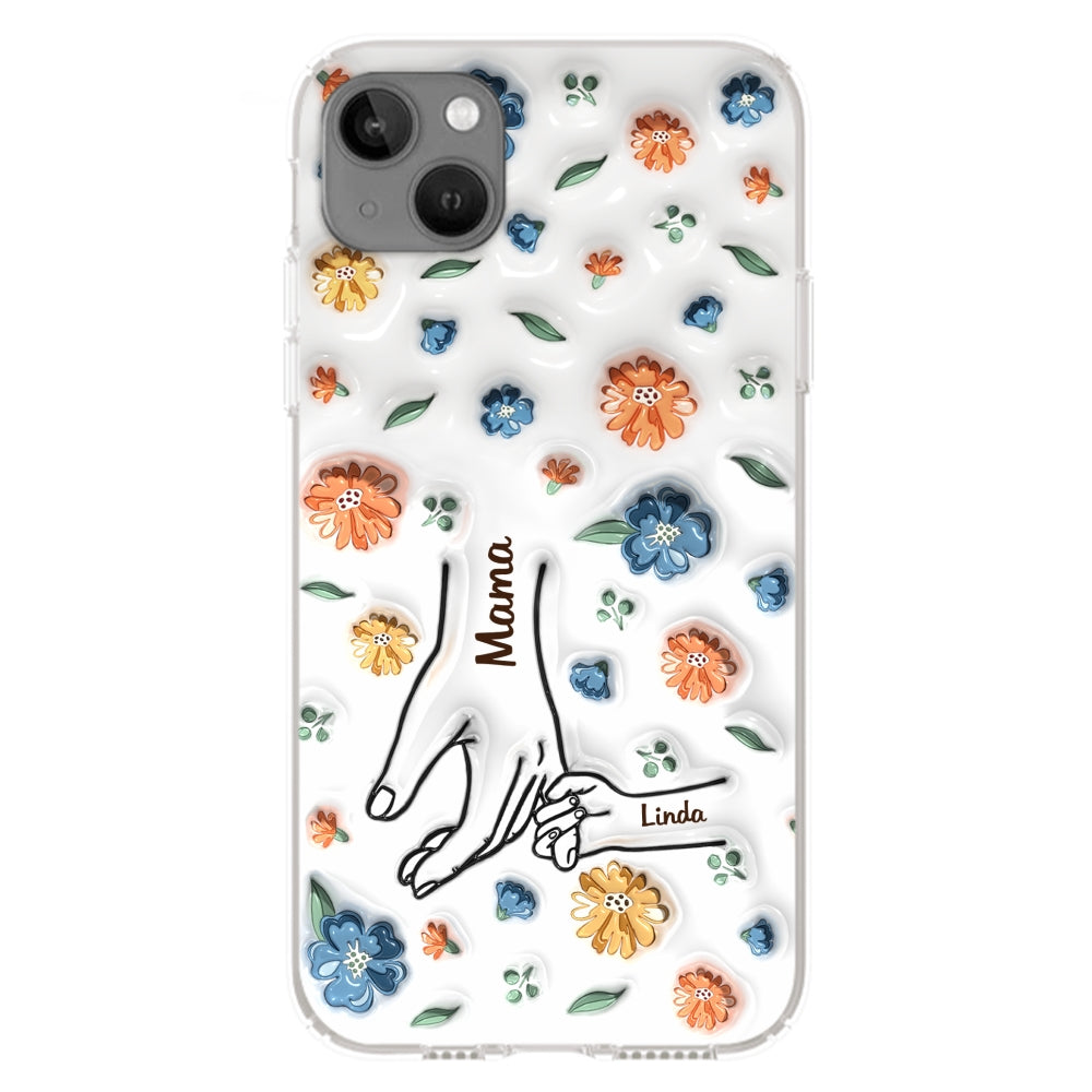 Mom Hold My Heart - Personalized 3D Inflated Effect Phone Case