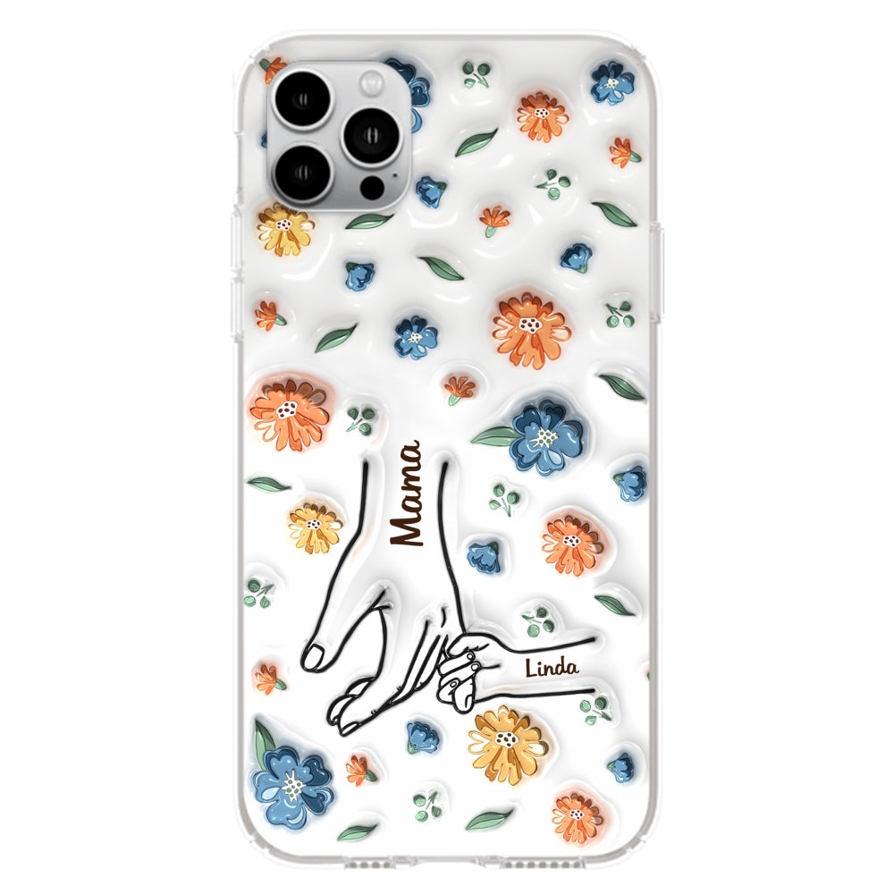 Mom Hold My Heart - Personalized 3D Inflated Effect Phone Case