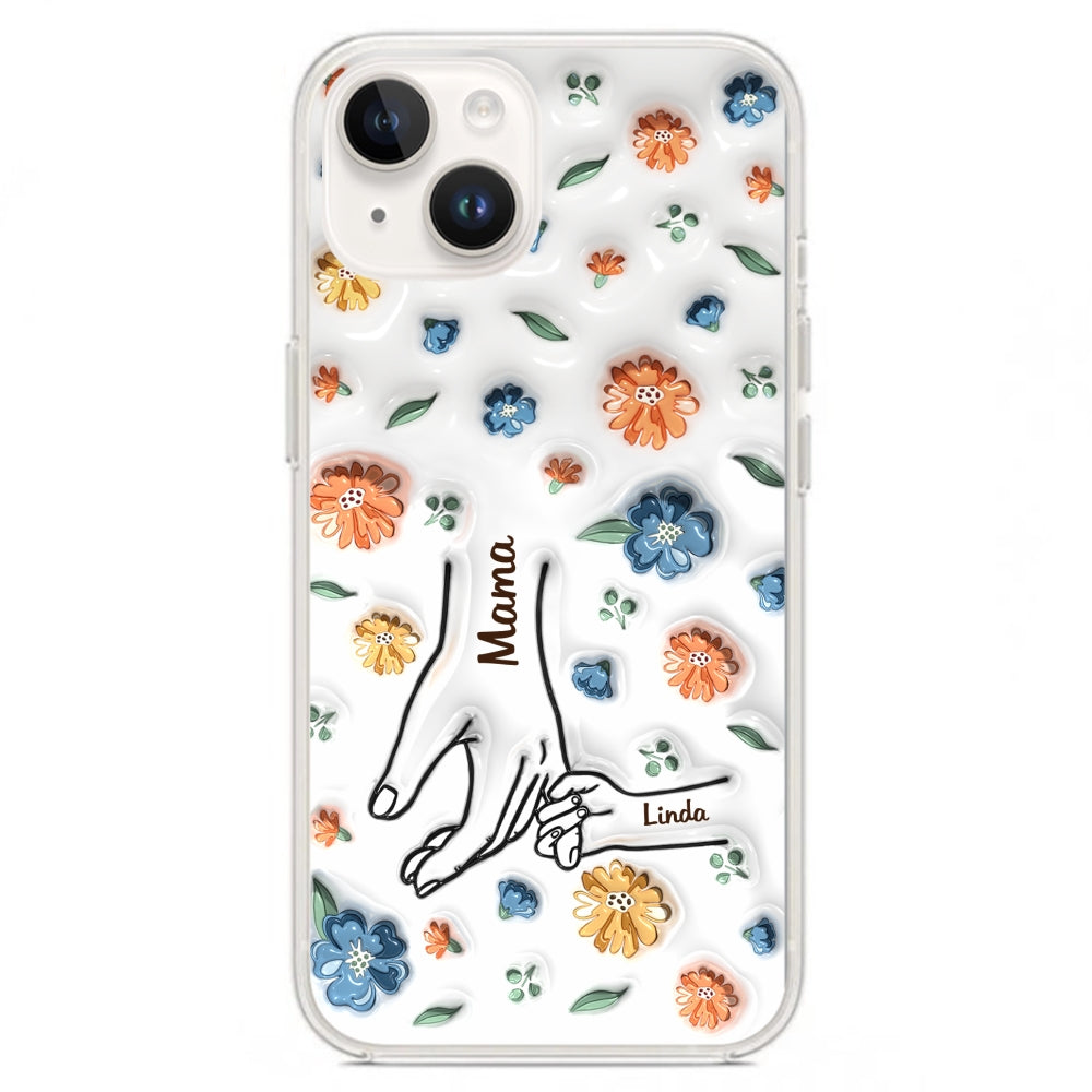 Mom Hold My Heart - Personalized 3D Inflated Effect Phone Case