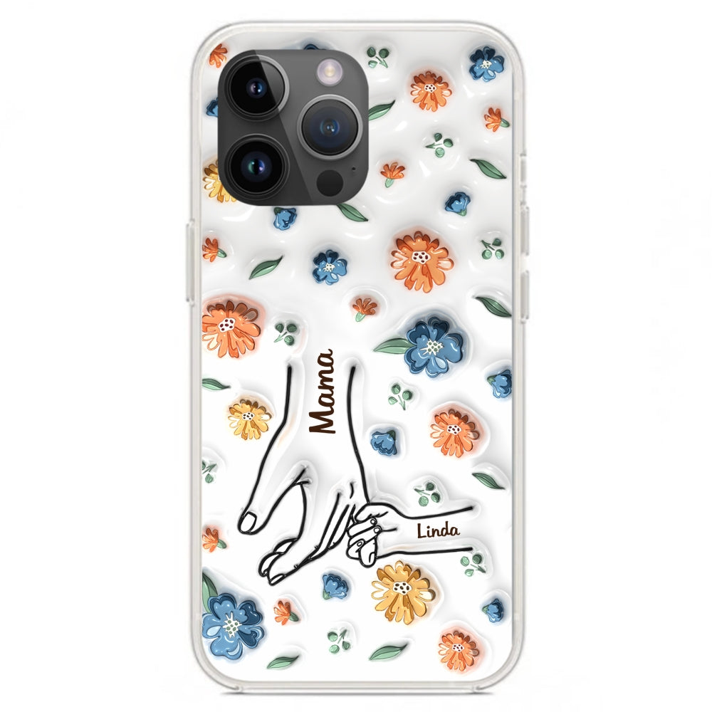 Mom Hold My Heart - Personalized 3D Inflated Effect Phone Case