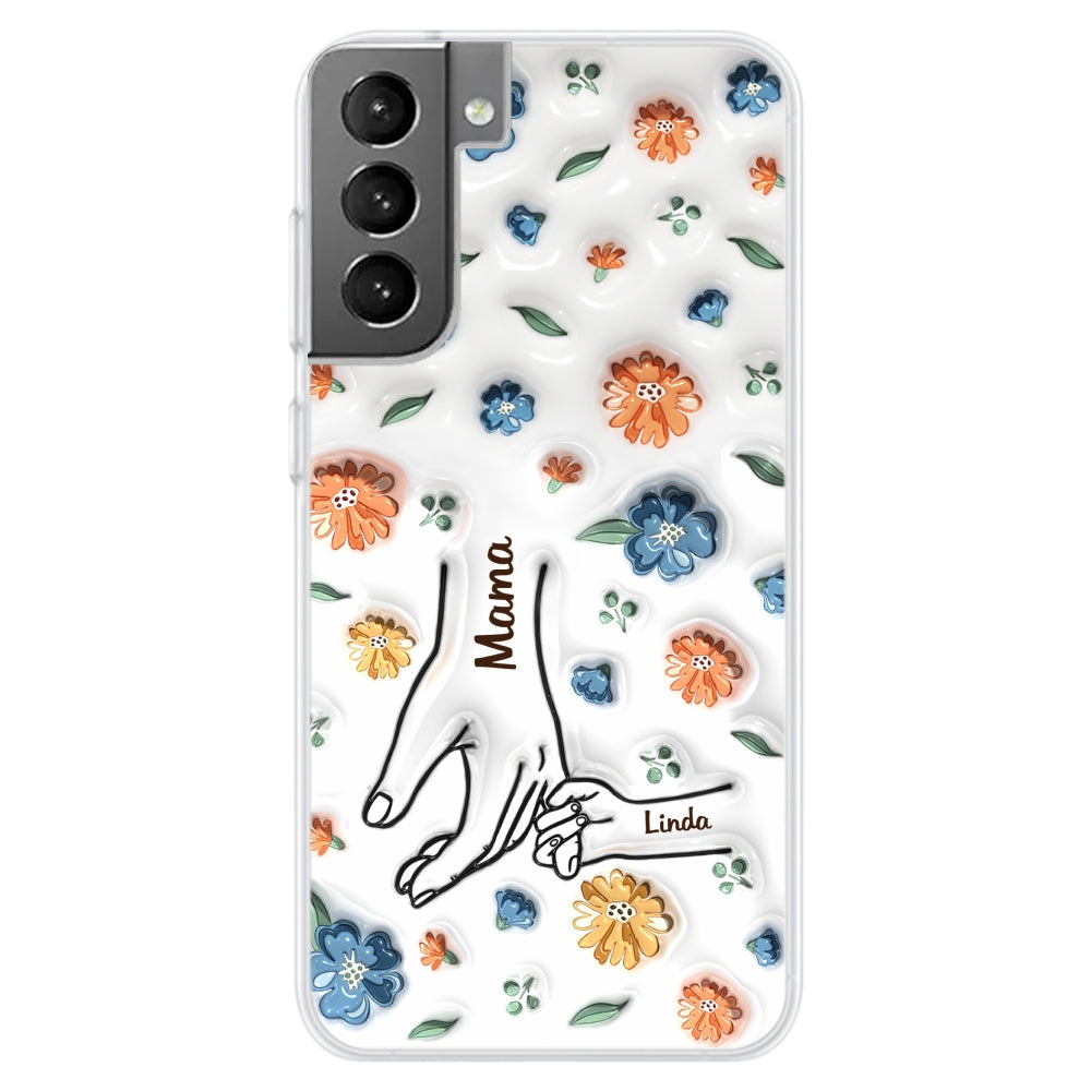 Mom Hold My Heart - Personalized 3D Inflated Effect Phone Case