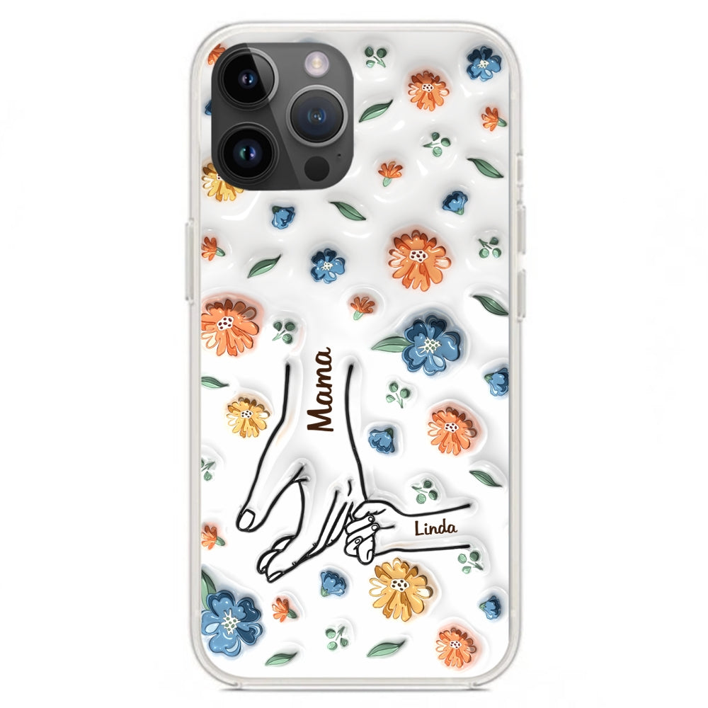 Mom Hold My Heart - Personalized 3D Inflated Effect Phone Case
