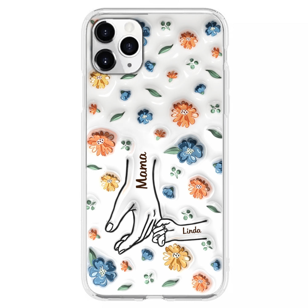 Mom Hold My Heart - Personalized 3D Inflated Effect Phone Case