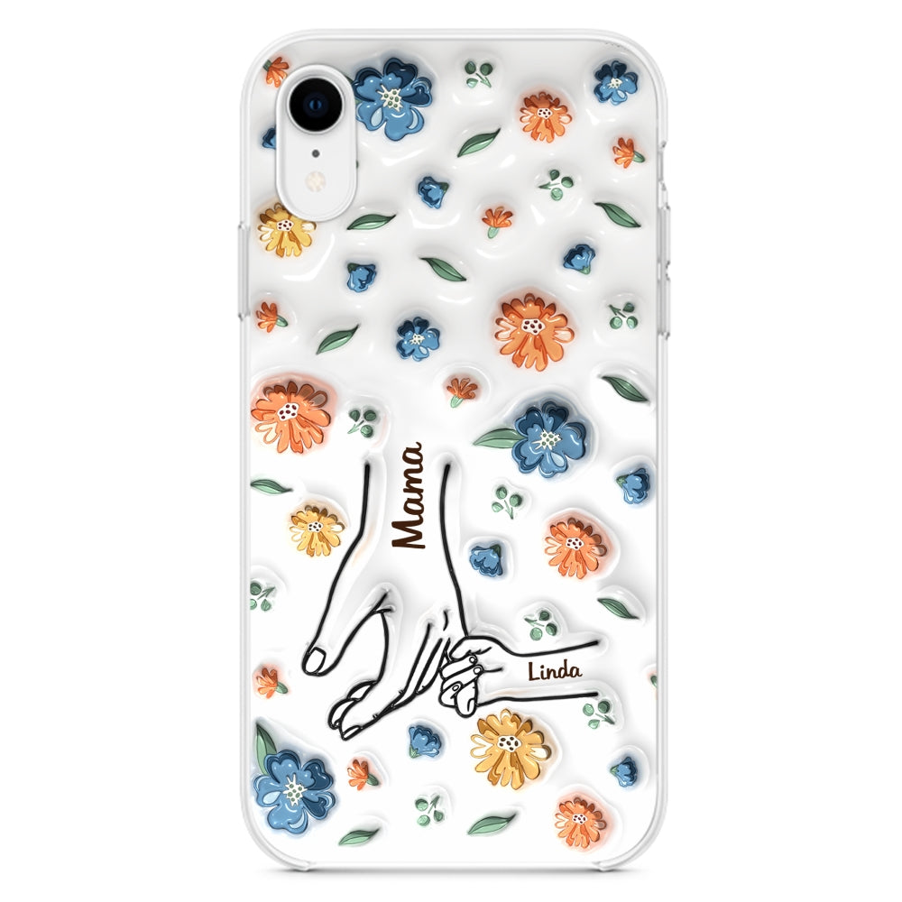 Mom Hold My Heart - Personalized 3D Inflated Effect Phone Case