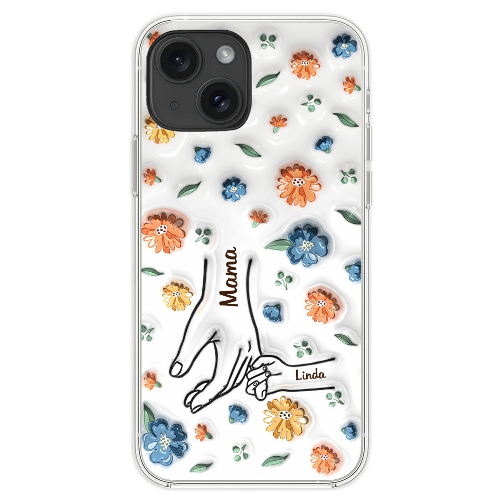 Mom Hold My Heart - Personalized 3D Inflated Effect Phone Case