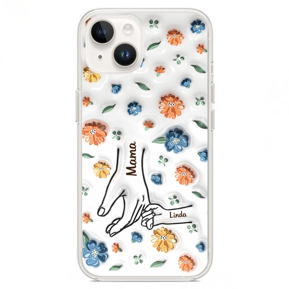 Mom Hold My Heart - Personalized 3D Inflated Effect Phone Case