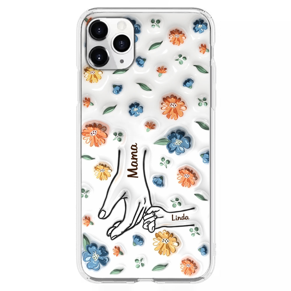 Mom Hold My Heart - Personalized 3D Inflated Effect Phone Case