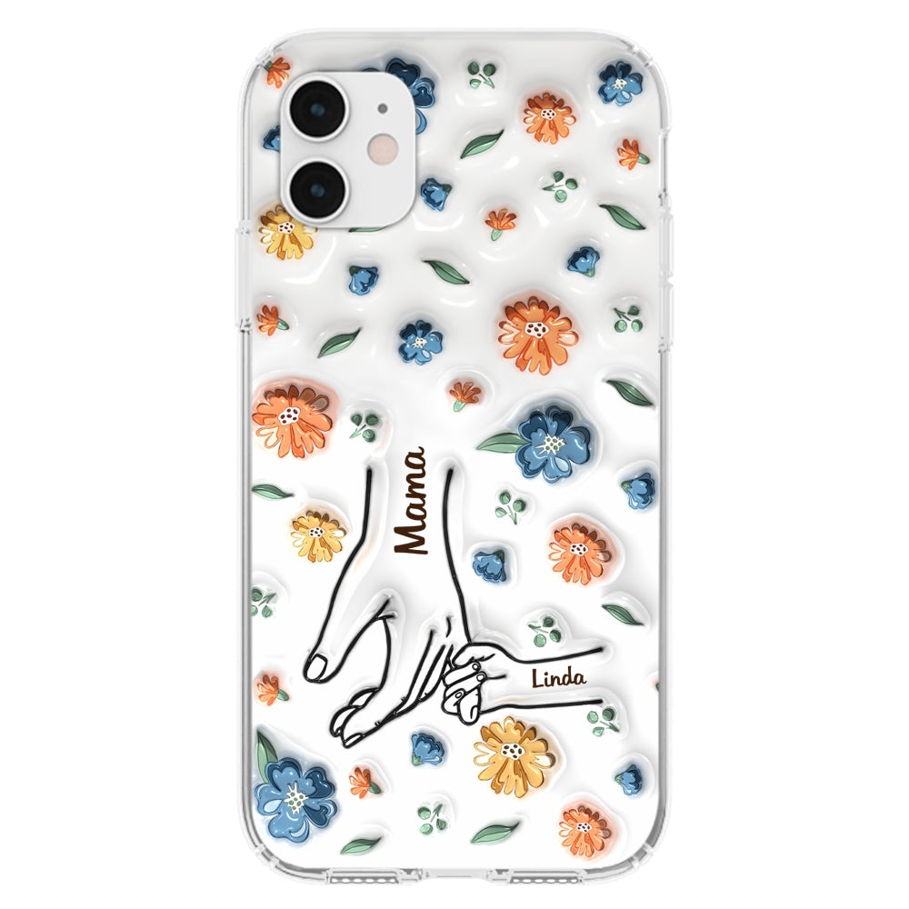 Mom Hold My Heart - Personalized 3D Inflated Effect Phone Case