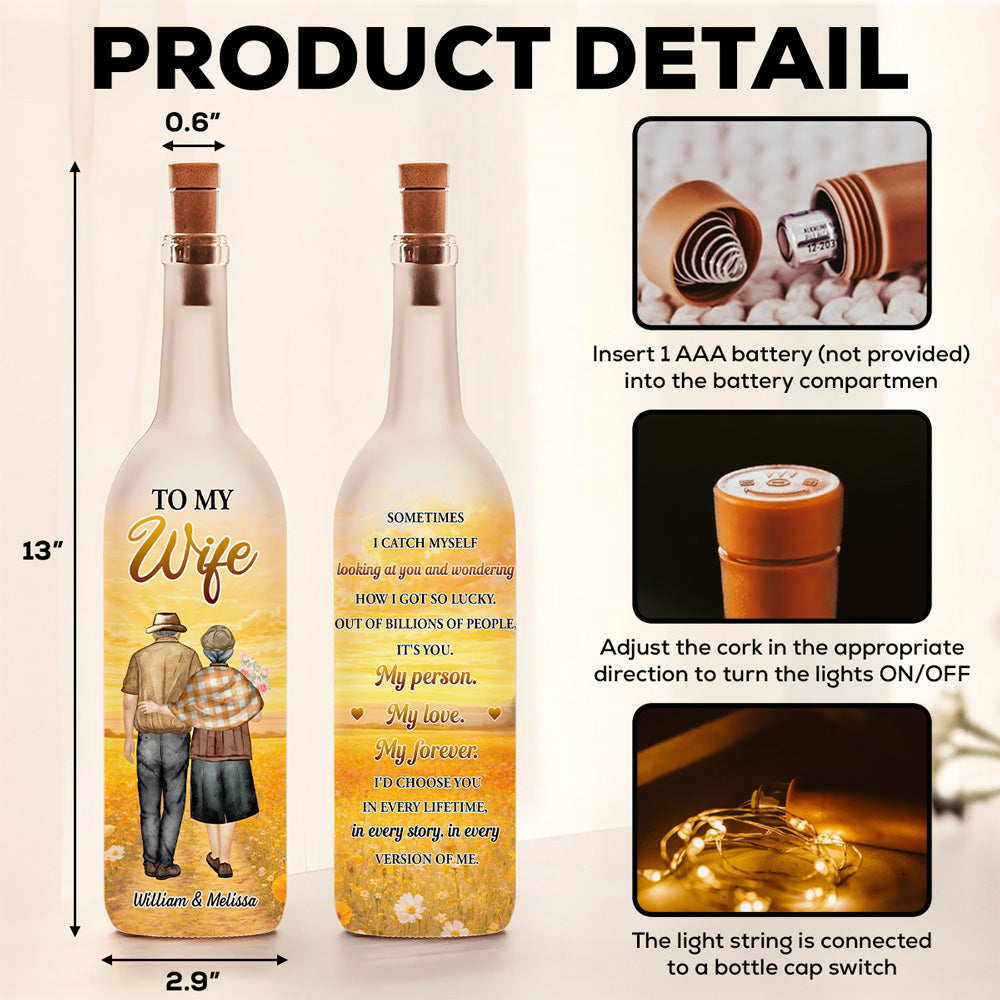 How Lucky I Am - Personalized Bottle Lamp