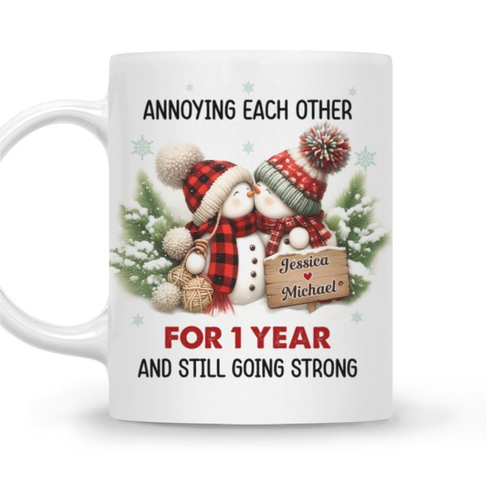 Custom Anniversary Keepsake Gifts For Couple • Merry And Bright Together - Personalized Coffee Mug