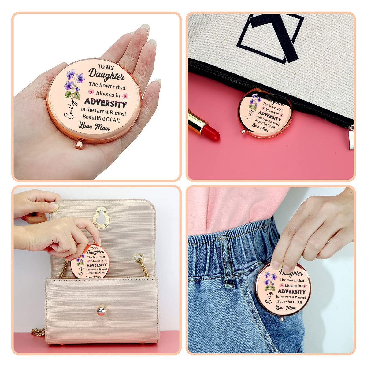 The Best Awaits You - Personalized Compact Mirror
