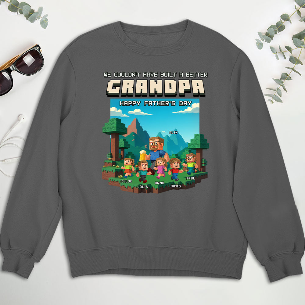 Custom Father's Day, Special Gift for Dad & Grandpa • Built A Better Grandpa - Personalized Shirt